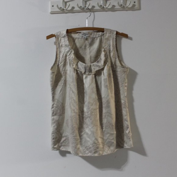 🚨 Banana Republic Lavender Paisley Satin Blouse Size PS - Picture 2 of 6